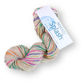 One skein of Splash yarn made of rayon and cotton