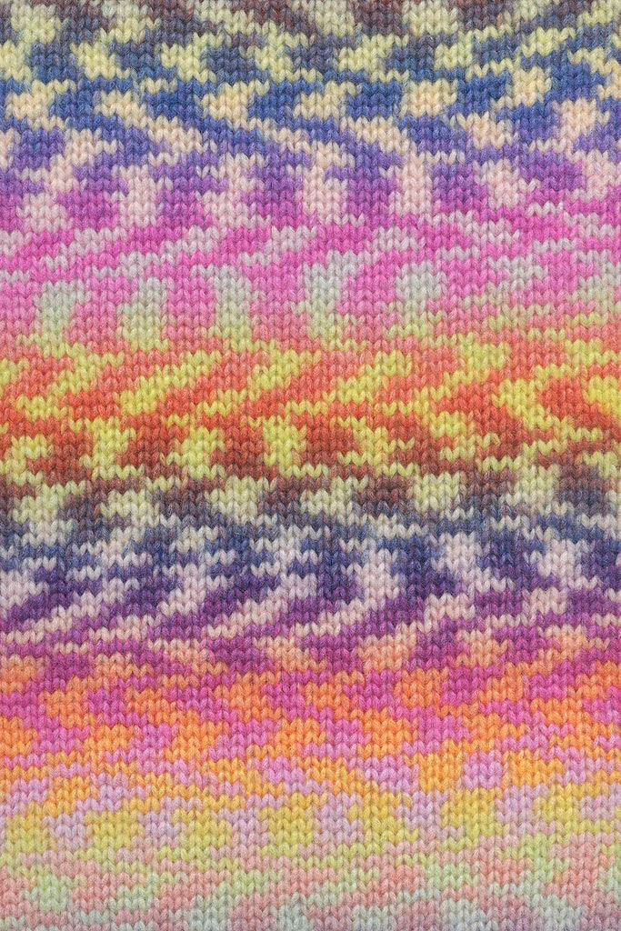 23 wavy pattern with blue, pink, yellow and purple