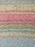 3514 Dewdrop slate, sage, rose striped cotton slub yarn