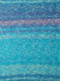 3533 Rain aqua blue dark blue lavender striped cotton slub yarn