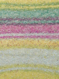3547 Sprinkles yellow green blue plum striped cotton yarn