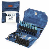 Indigo needles with indigo denim case