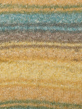 3542 Safari yellow green taupe striped cotton yarn